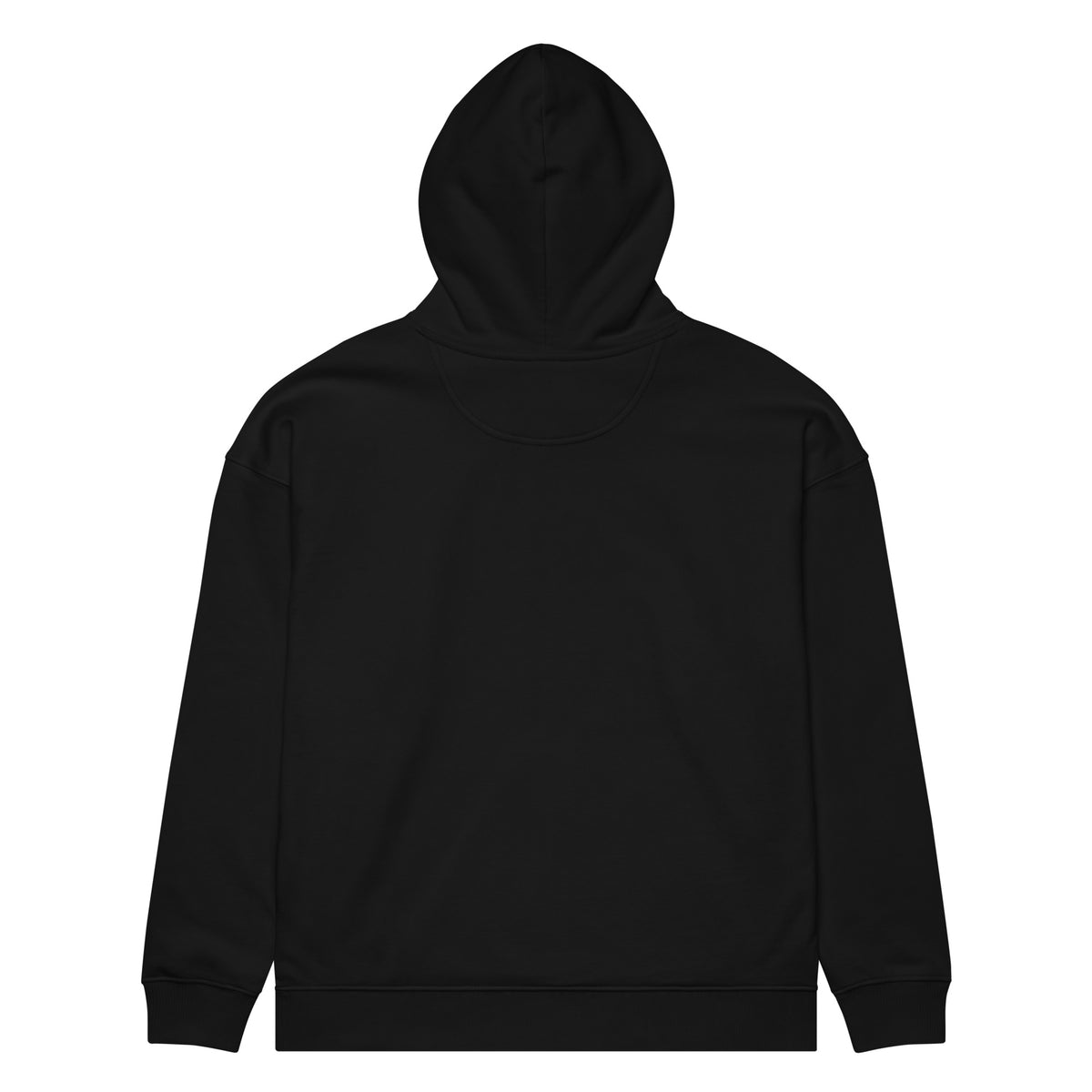 Le Hoodie Signature — hoodie oversize noir, vue produit de dos