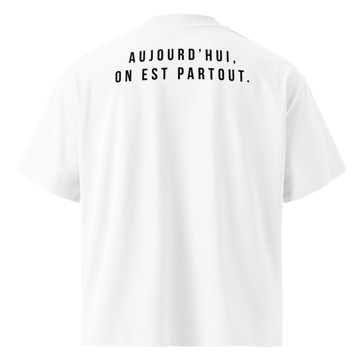 Le Manifeste — t-shirt oversize blanc, vue produit de dos