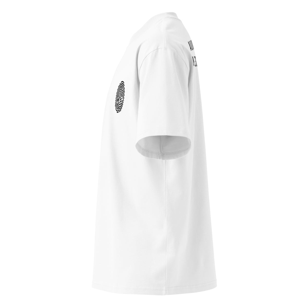 Le Manifeste — t-shirt oversize blanc, vue produit côté gauche
